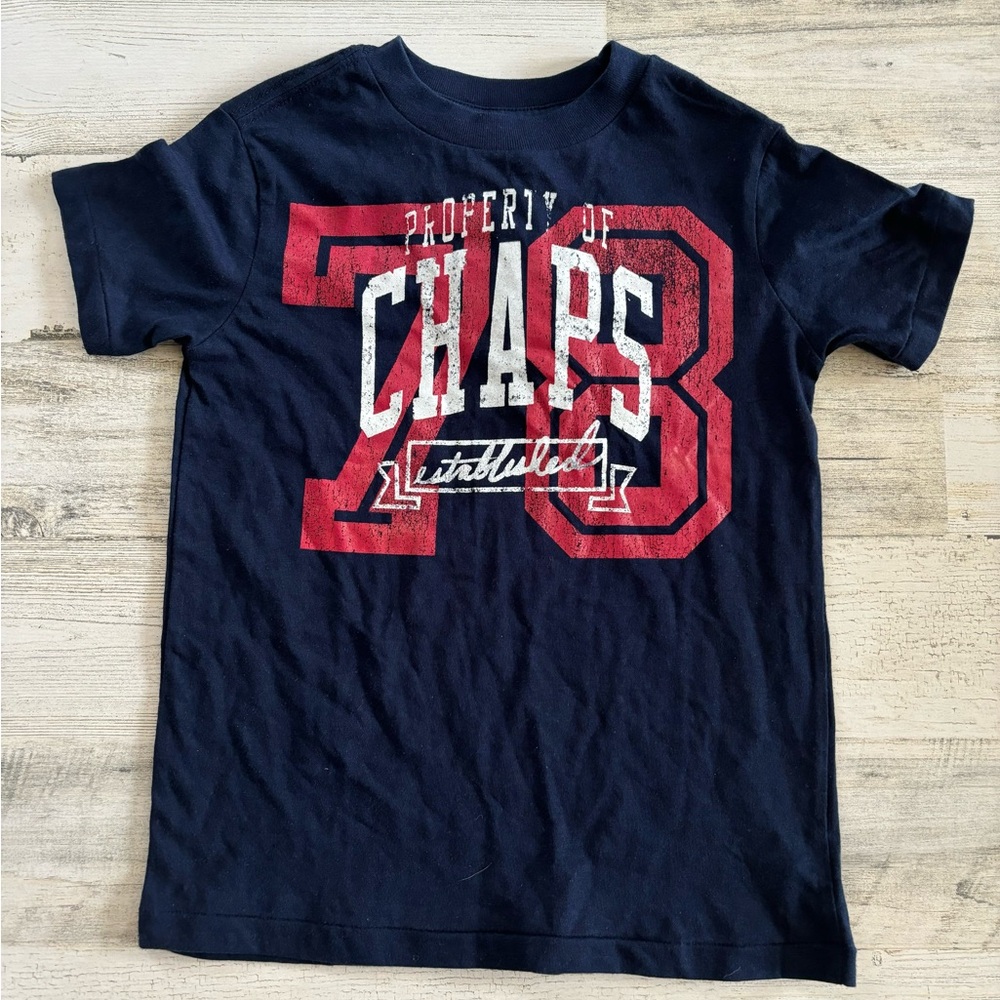 New Chaps Boys Short Sleeve Shirt Size 4/4T